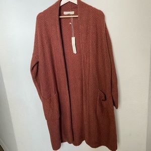 NWT Fall Orange Knit Cardigan